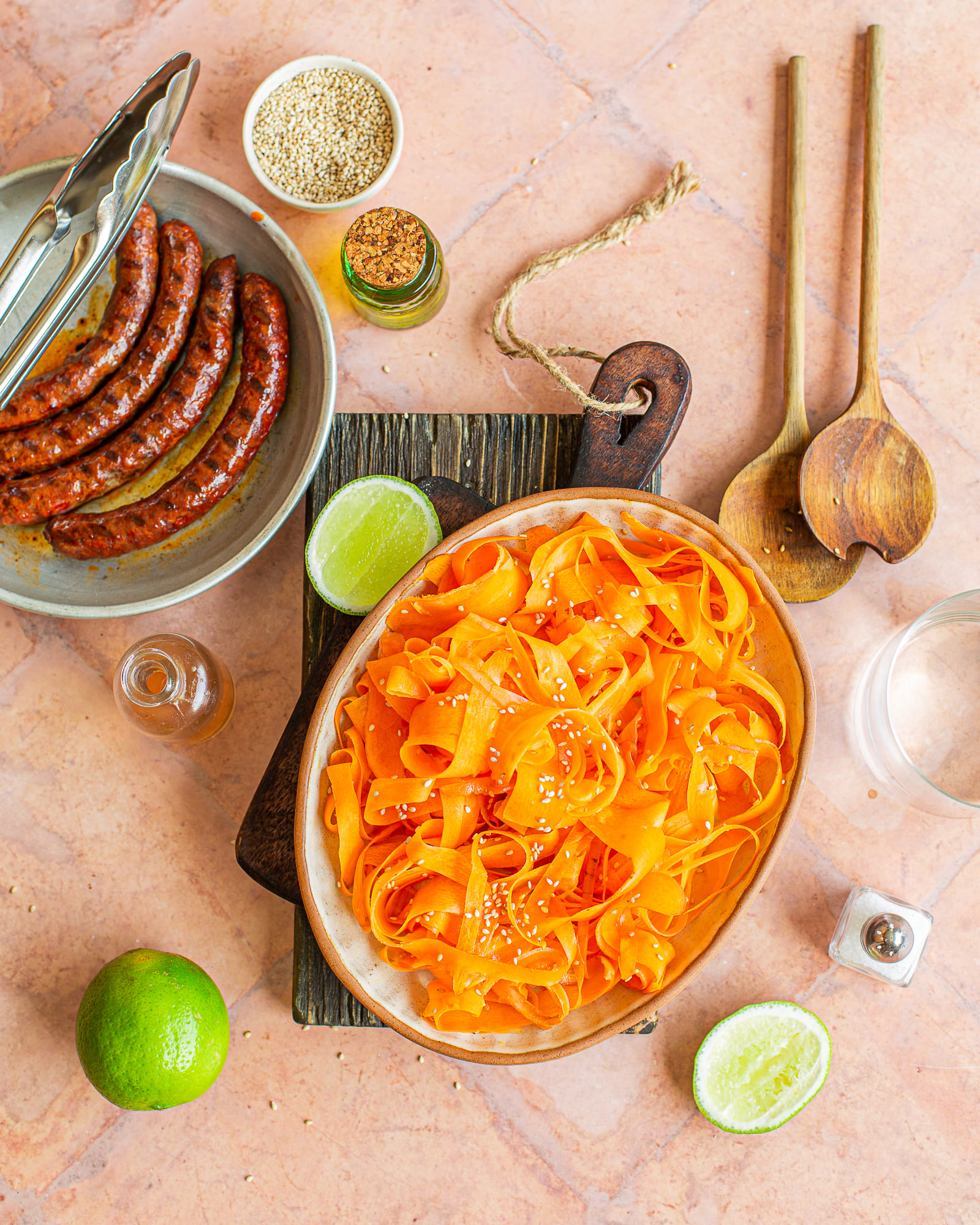 SALADE DE TAGLIATELLES DE CAROTTES Priméale