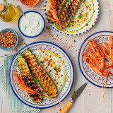 Courgette au barbecue, à la crème féta