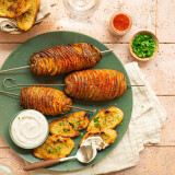 Brochettes de pommes de terre tornade